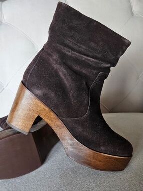 Ariana Bohling Clem Clog Bootie - Brown (US Size 8.5)